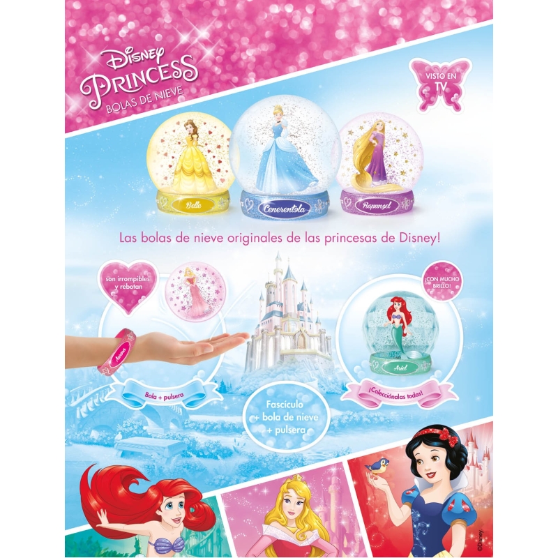Princesas Disney bolas de nieve