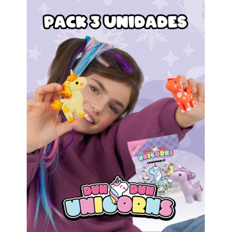 Packs 3 uds - Dundun Unicorn