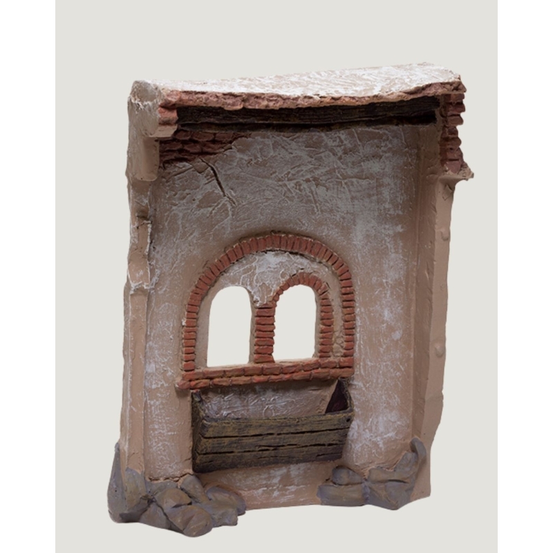 Christmas Nativity Scene, Birth, manger, original Replica J.L.Mayo Wall with window BEL017