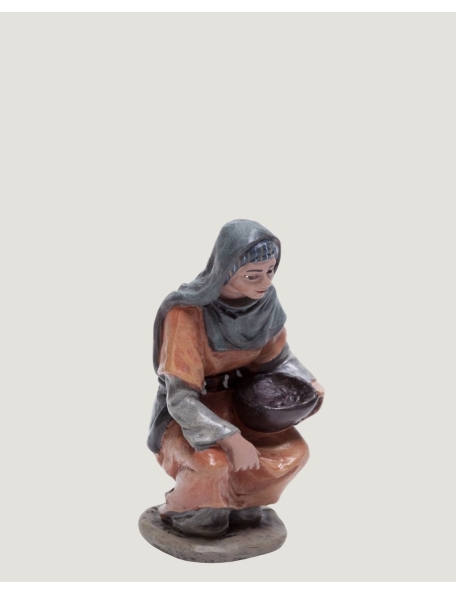 Christmas Nativity Scene, Birth, manger, original Replica J.L.Mayo Peasant crouching BEL057