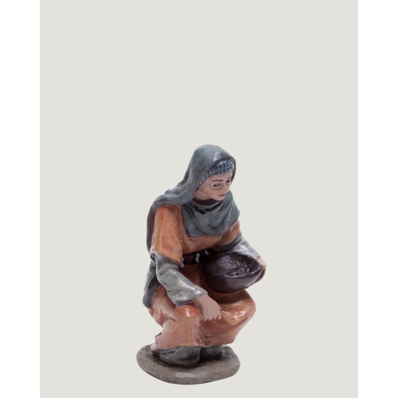 Christmas Nativity Scene, Birth, manger, original Replica J.L.Mayo Peasant crouching BEL057