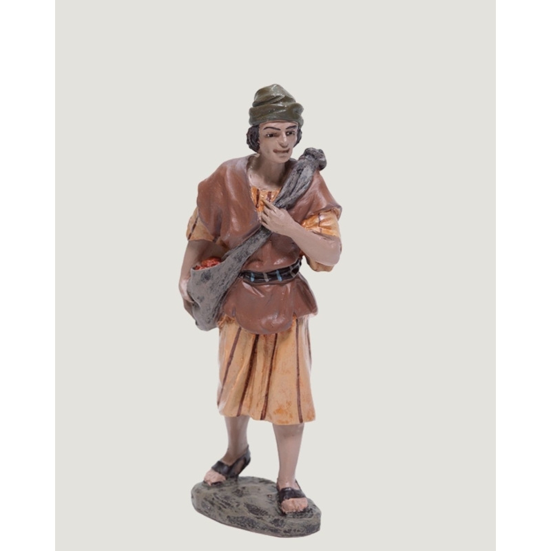 Christmas Nativity Scene, Birth, manger, original Replica J.L.Mayo Peasant with backpack BEL034