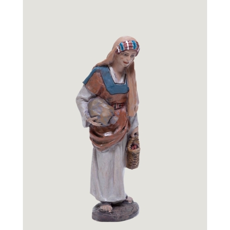 Christmas Nativity Scene, Birth, manger, original Replica J.L.Mayo Shepherdess with basket BEL028