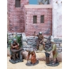 Christmas Nativity Scene, Birth, manger, original Replica J.L.Mayo Artisans 4 Figures BEL951