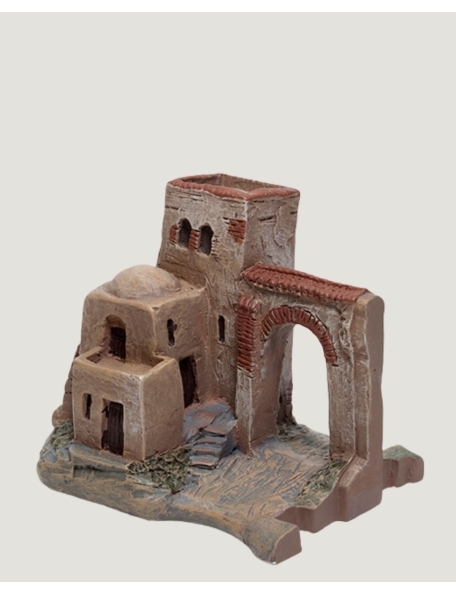 Christmas Nativity Scene, Birth, manger, original Replica J.L.Mayo House with arch left BEL038