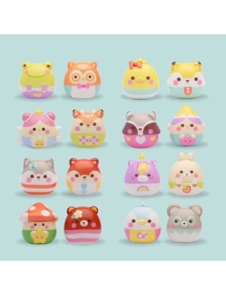 Squishy Dundun Animals -– Colección de 16 uds squishies perfumados de vainilla