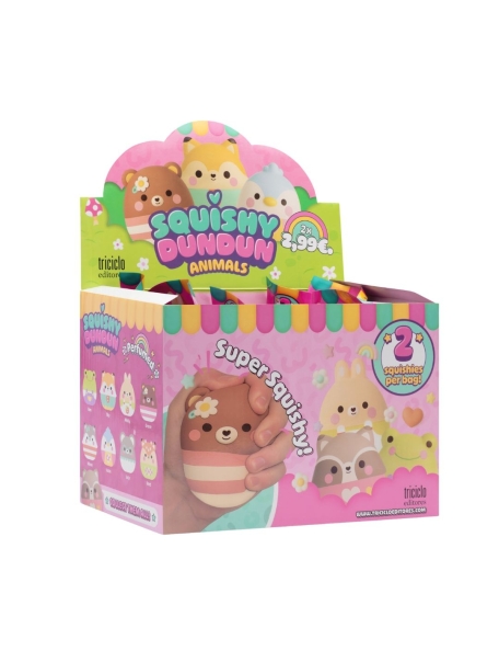 Expositor de 16 squishy- Squishy Dundun Animals