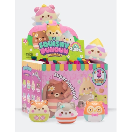 Expositor de 16 uds - Squishy Dundun Animals