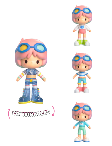 Dundun Fashion Dolls - Colección de 8 muñecas con piezas intercambiables