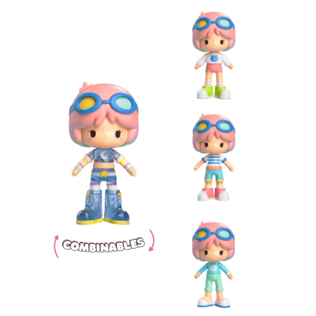 Dundun Fashion Dolls - Colección de 8 muñecas con piezas intercambiables
