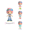 Dundun Fashion Dolls - Colección de 8 muñecas con piezas intercambiables