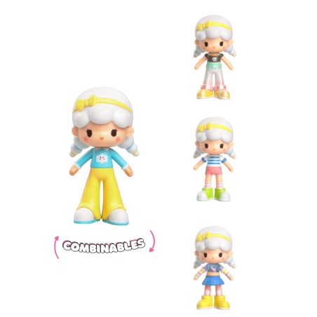 Dundun Fashion Dolls - Colección de 8 muñecas con piezas intercambiables