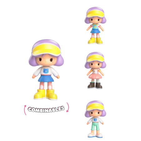 Dundun Fashion Dolls - Colección de 8 muñecas con piezas intercambiables