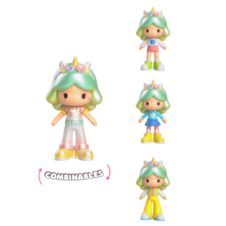 Dundun Fashion Dolls - Colección de 8 muñecas con piezas intercambiables