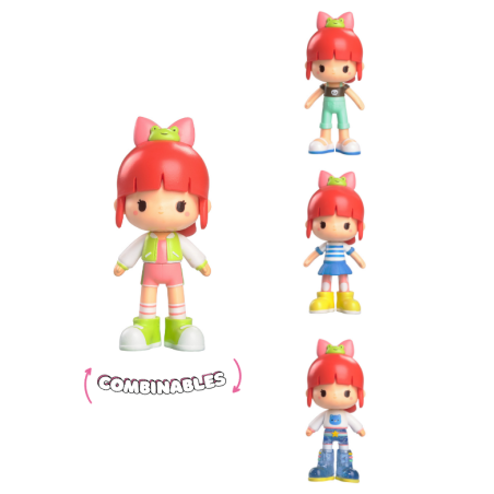 Dundun Fashion Dolls - Colección de 8 muñecas con piezas intercambiables