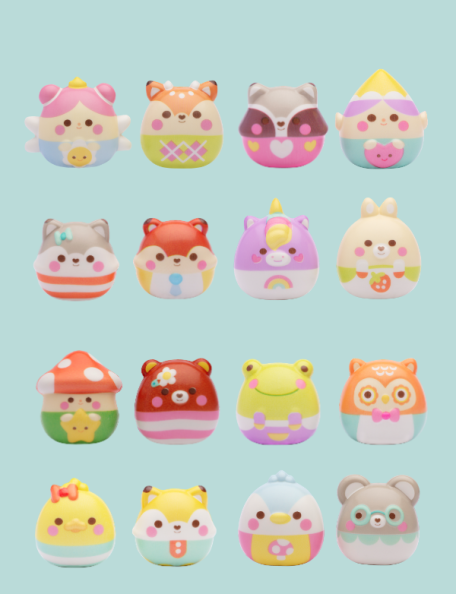 Expositor de 16 squishy- Squishy Dundun Animals