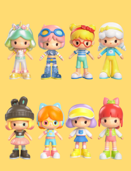 Dundun Fashion Dolls - Colección de 8 muñecas con piezas intercambiables