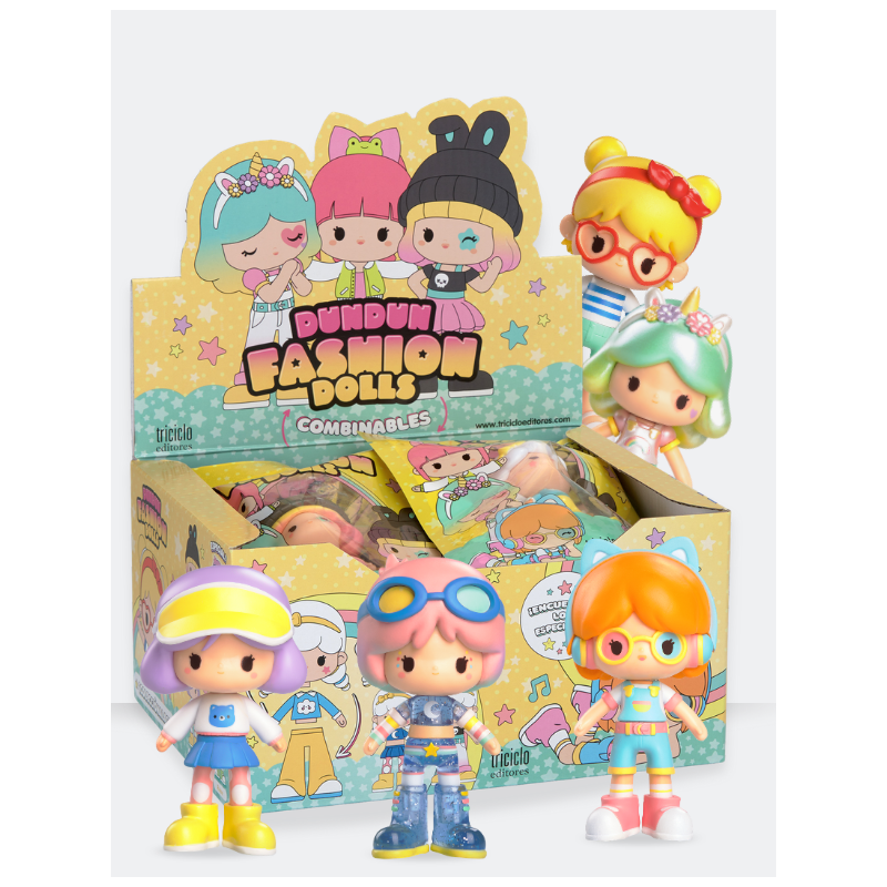 Dundun Fashion Dolls - Colección de 8 muñecas con piezas intercambiables