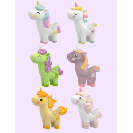 DundunUnicorns – Caja sorpresa de 12 Unicornios con piezas intercambiables