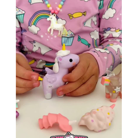 DundunUnicorns – Caja sorpresa de 12 Unicornios con piezas intercambiables